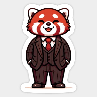 Professional Panda - Red Panda's Business Suit Sticker